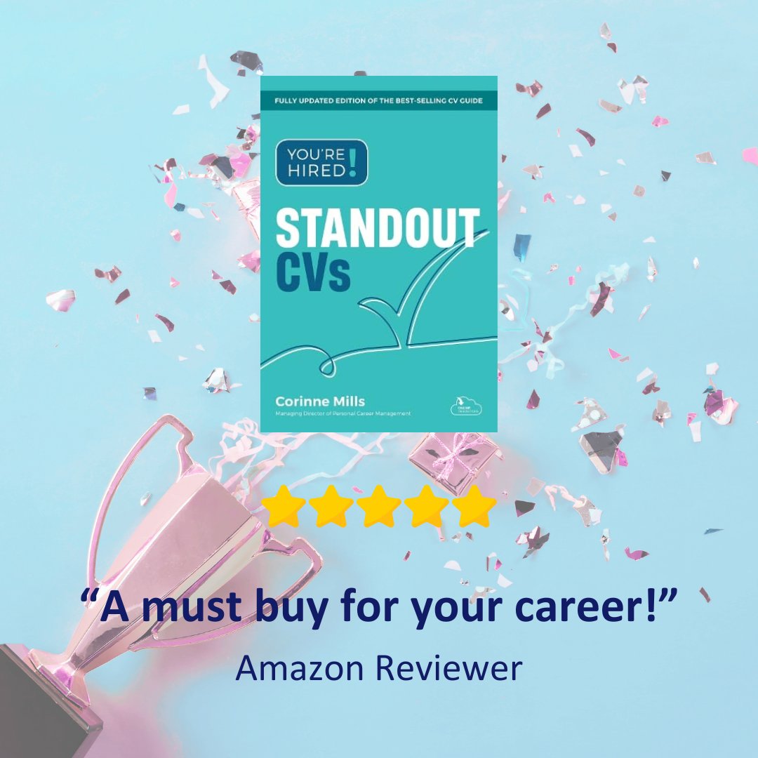 changecareer's tweet photo. βοΈ Another 5 Star Review for You're Hired: Standout CVs. βοΈ
Get the latest CV and personal branding advice in Corinne's new book, buy here ππ» https://t.co/IPnUT8dIX1
@corinnemills @trotmanindigo
#standoutCV #CV #CVbook https://t.co/SiYSfKIjie