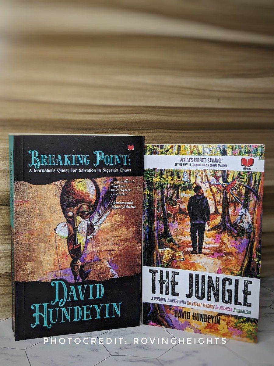 Rovingheights's tweet photo. David Hundeyin(@DavidHundeyin) books are  available. Get these titles from our stores. 

BREAKING POINT: NGN18000

THE JUNGLE: NGN10000 https://t.co/NKu9UCaxWe