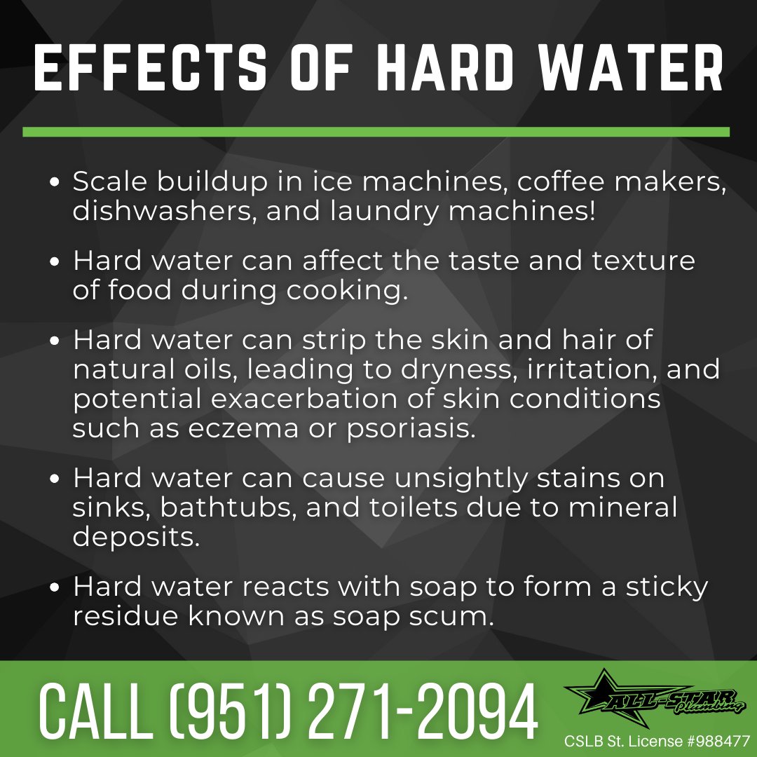 Living in California means dealing with notoriously hard water, but you don't have to settle for it! Upgrade to softer, cleaner water for your family and home with a water softener! 

📞(951)-271-2094

 #californiawater #hardwater #hardwaterproblems #watersolutions #watersoft ...
