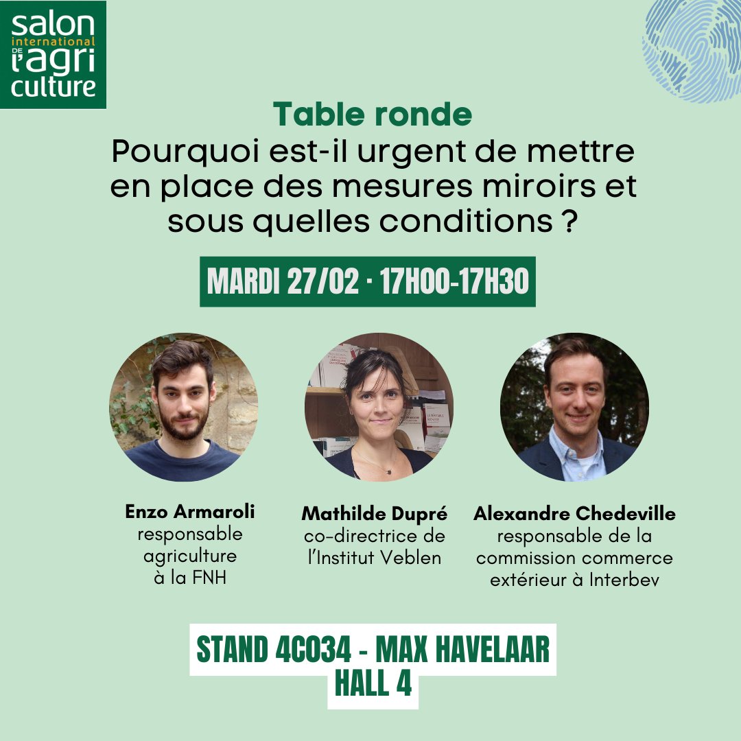FondationNH's tweet photo. 📌[17h00-17H30] Pourquoi est-il urgent de mettre en place des mesures miroirs et sous quelles conditions ?

Présentation de notre dernière étude sur les mesures miroirs. Objectif : stopper l'importation d'aliments produits selon des pratiques interdites en UE. https://t.co/QpSATGC8cB