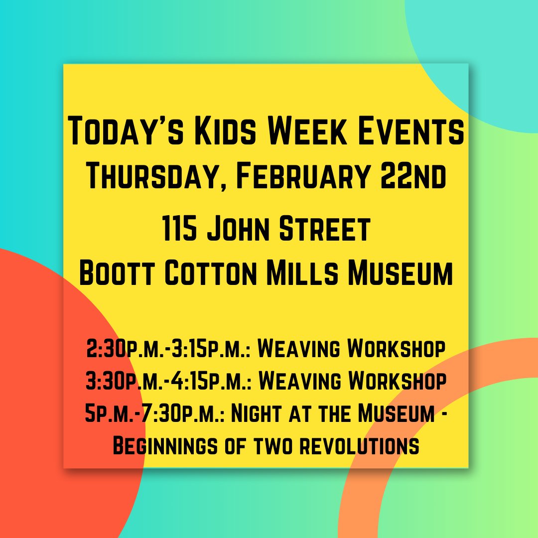 It's #LowellKidsWeek! Check out our offerings for the day.  For more information on details on these events, visit go.nps.gov/1blqoo.  

You can also visit lowellkidsweek.org to learn about all the offerings around the city today.

#LowellNPS #LikeLowell