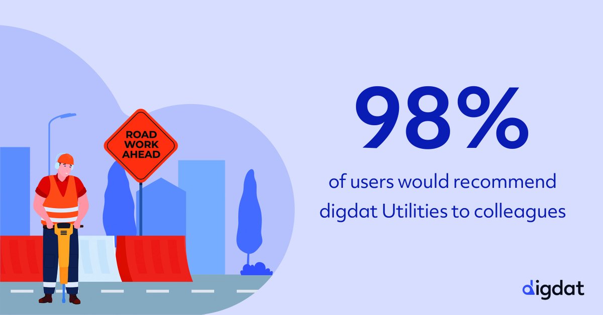 We are thrilled to share that our recent customer survey has revealed that 98% of our customers would recommend digdat Utilities! We take pride in providing excellent customer service and are always striving to improve our offering. Stay tuned for some exciting updates this year.