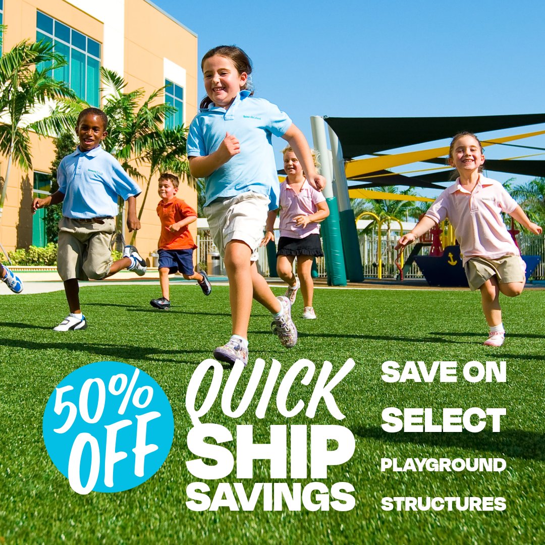 BYORecreation's tweet photo. Save 50% &amp; get your playground in only 3-5 business days - and shipping's on us! Combine your playground with mulch, borders, an ADA ramp, and installation for an all-in-one turn-key package! https://t.co/es8biaiHoe https://t.co/H1XtZCDIHI