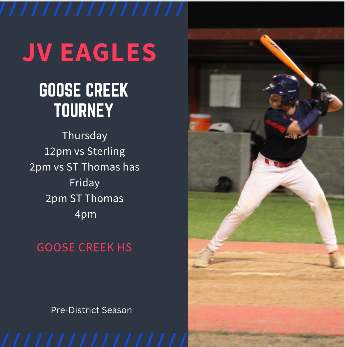 JV Eagles start the tourney season at Goose Creek today