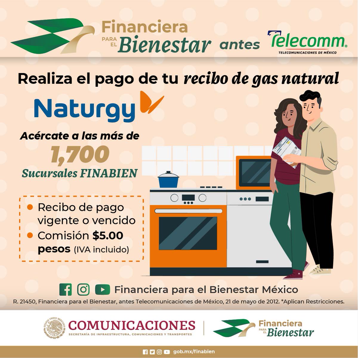 FinabienMex's tweet photo. Te esperamos en una de nuestras más de 1,700 sucursales FINABIEN para efectuar el pago de tu factura de Naturgy gas.✅
¡Es sumamente fácil!😃
Localiza la más cercana y visítanos: https://t.co/GgfPwS3lz1 👈🏻
#FinabienContigo https://t.co/fILlAVFye2