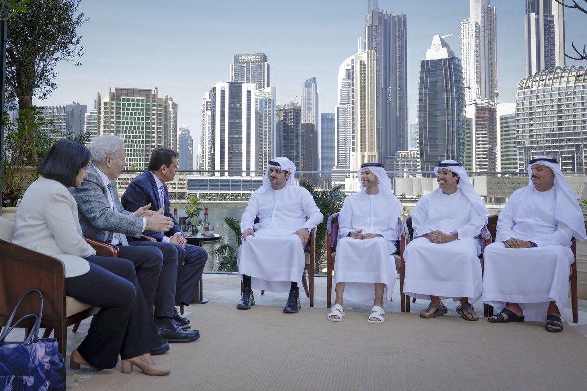 Today, I met with Raj Subramaniam, President, Chief Executive Officer, and Director of FedEx Corporation and Richard W. Smith, President and Chief Executive Officer of Airline and International FedEx, to discuss the future of the partnership between Dubai and the world’s leading