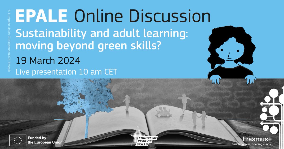 EPALE_EU's tweet photo. 📣 19 March - Save the date for our online discussion on #Sustainability and #AdultLearning featuring:
🗣 @ArchessoBarbara of the EU Working Group on Learning for Sustainability
🗣 Katharina Wiese of @Green_Europe
🗣 @a_lapegna of @lllplatform 

👉 https://t.co/EfCe18Ug4m https://t.co/LEx4Hk6Clh