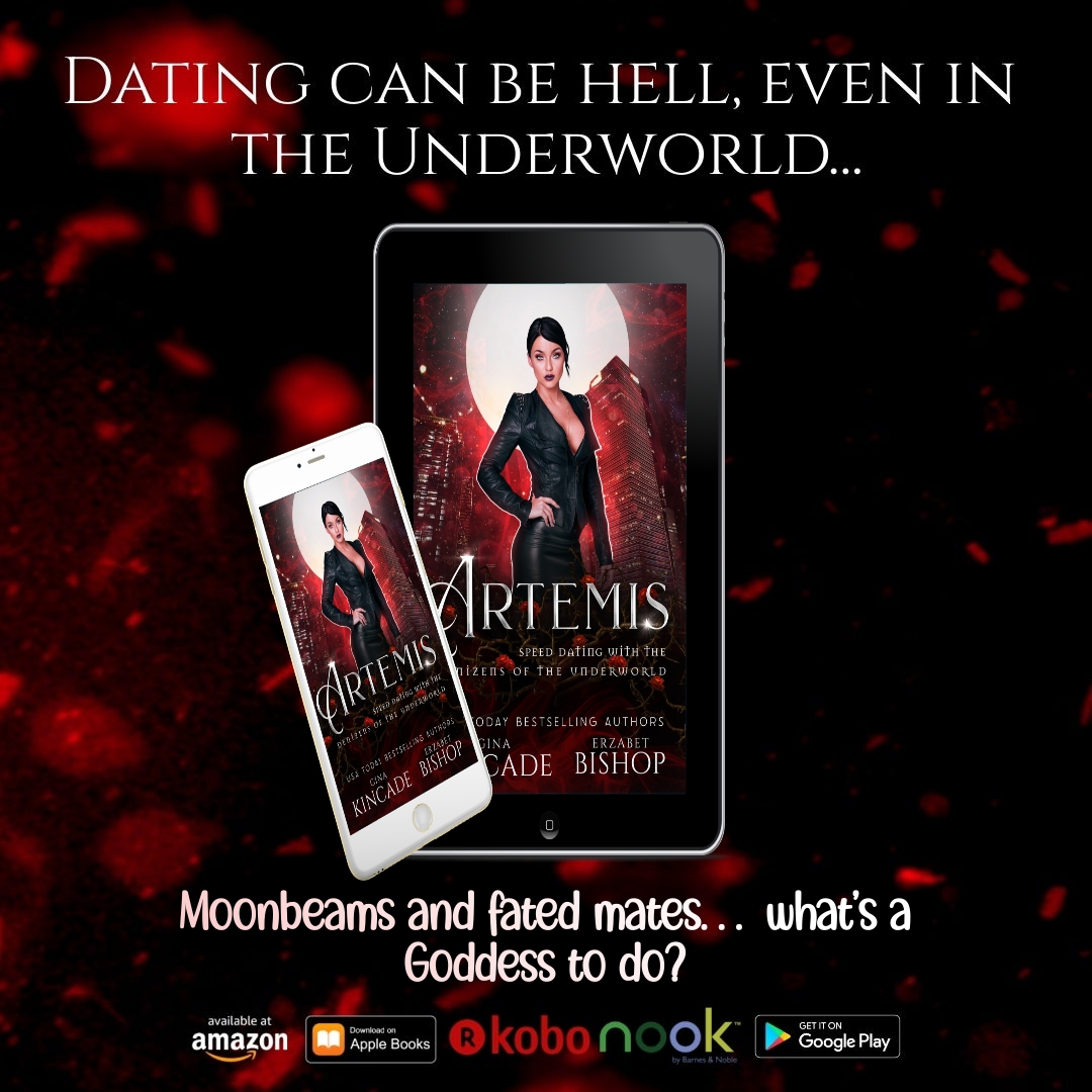☆༺✭ NEW RELEASE ✭༻☆
Book: Artemis (Speed Dating with the Denizens of the Underworld Book 35)
Author: Gina Kincade, Erzabet Bishop
Purchase: books2read.com/Underworld35
<a href="/ErzabetBishop/">Erzabet Bishop</a>
@GinaKincade
hosted by <a href="/BookNookNuts/">Book Nook Nuts (Tammy Payne)</a>