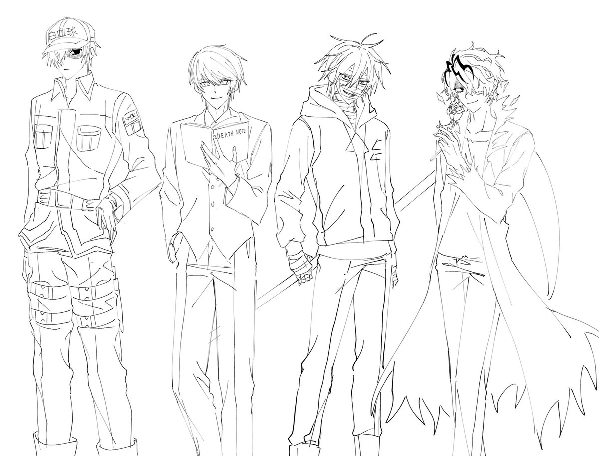 최애들 그렸어욥...

순서대로  백혈구 라이토 잭 게리