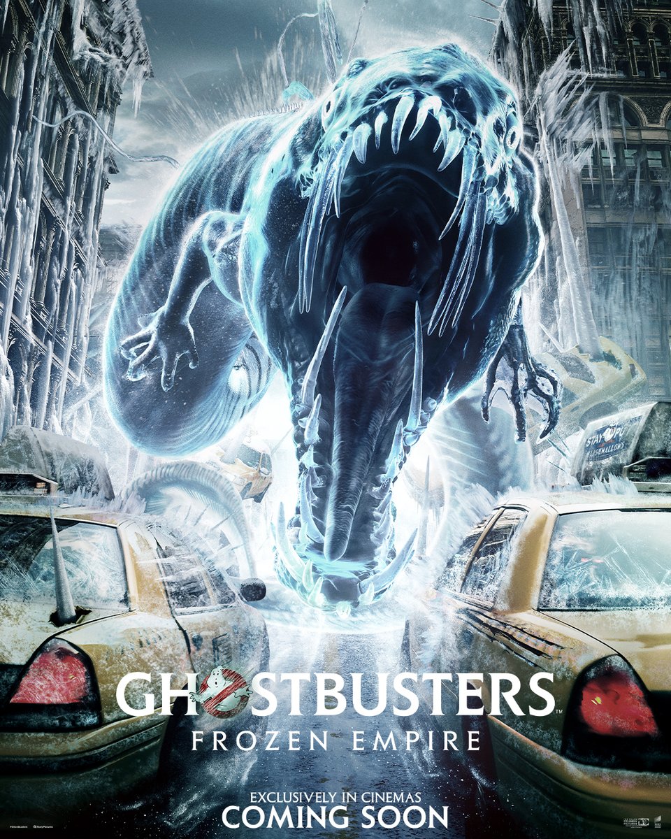 SonyPicturesIRL's tweet image. Some say the world will end in fire, some say in ice. #Ghostbusters: Frozen Empire is Only In Cinemas March 22.