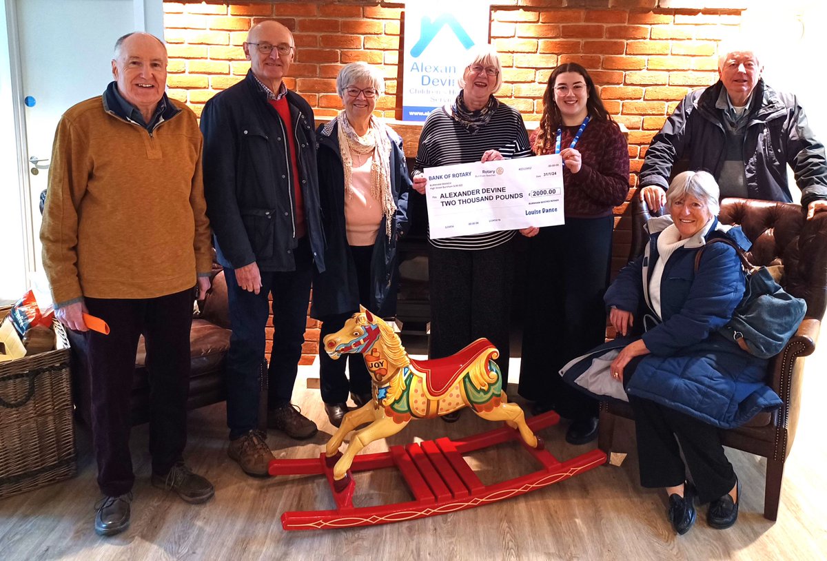 During the course of the year club member raise funds to support local  causes. Last week our President Louise &amp; several club members with their partners visited @alexanderdevinehospice to present a donation to support this wonderful charity. #burnham #supportingchildren