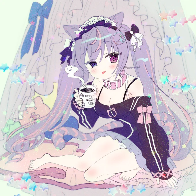 オリジナルっこ猫の日らくがき(この子のお名前ゆるく募集中) 