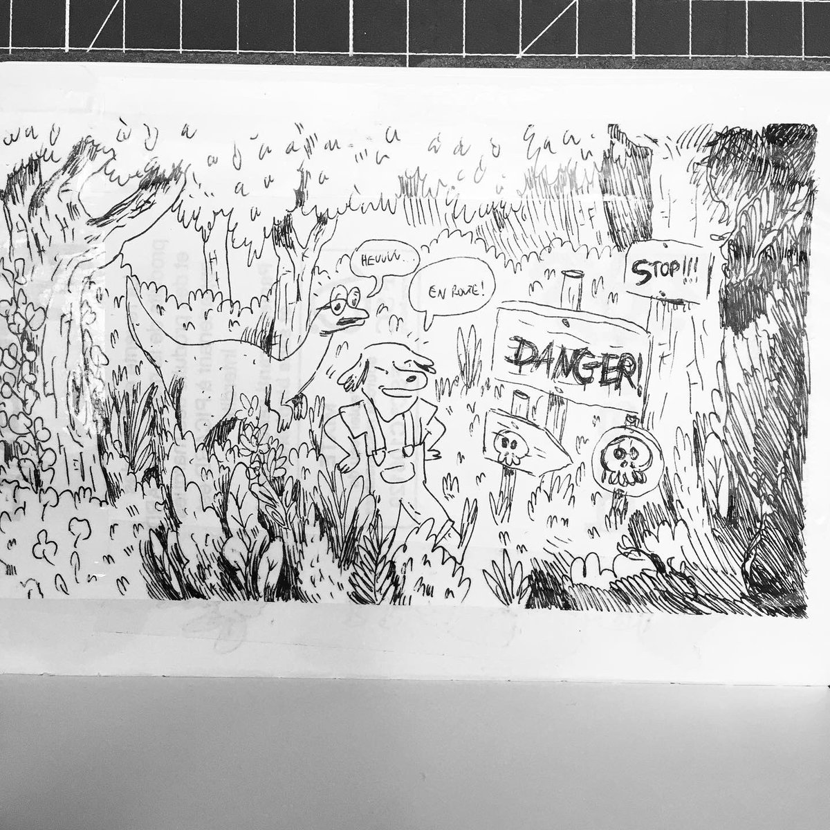 Bonjour twitter, voici un dessin !
Bonus le brouillon