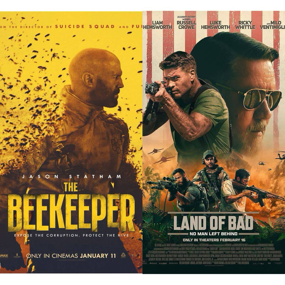 Beekeeper or Land of the bad ? 

Which is more interesting? 

Join this telegram channel to download and watch both movie 

t.me/OfficialNeitfl…