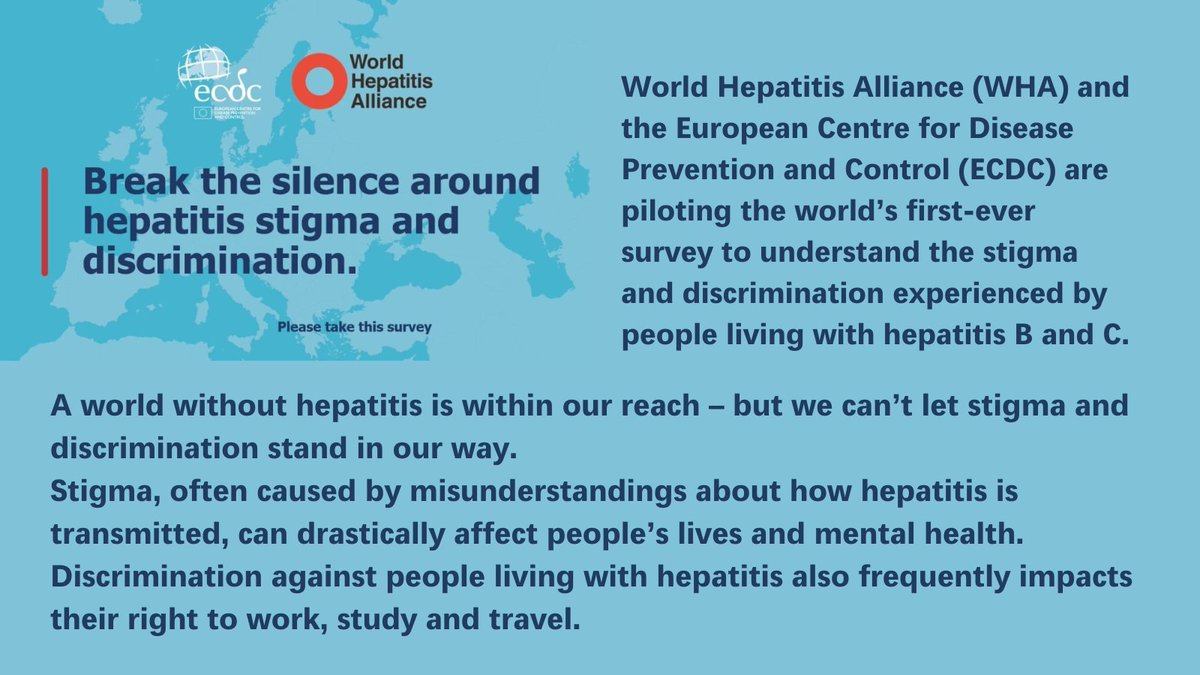 ❗🙌Please help disseminate the <a href="/Hep_Alliance/">World Hepatitis Alliance</a> survey among people living with or cured of hepatitis C and/or living with hepatitis B. For more information and for links to the survey in different languages, please go to:⤵
bit.ly/Stigma_watch
#hepstigma #HepCantWait