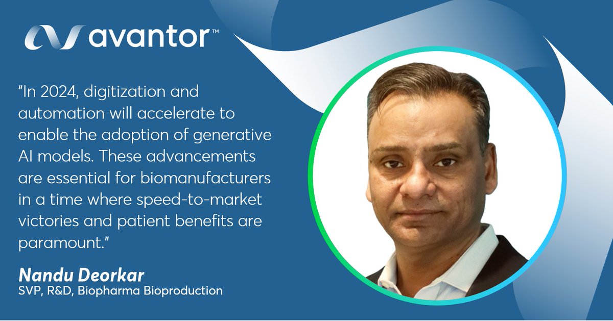 What does 2024 hold for biopharma? When Scrip asked Nandu Deorkar, our SVP of biopharma production R&amp;D, how technology will transform biopharma, he identified manufacturing as likely to benefit from AI this year.