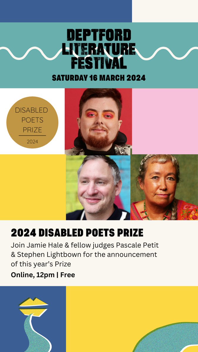 It's been a real pleasure to read every single entry for this year's @DisabledPoets. Make sure you catch the announcement of this year's winning entries as a part of #deptfordlitfest

Bookmark the link for the online ceremony here 👇

tinyurl.com/c4en39ba
