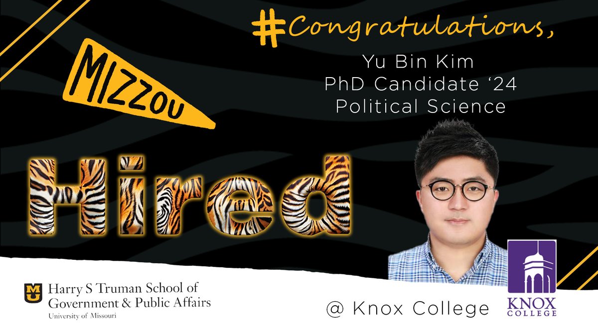 Congratulations Yu Bin!  Congratulations Knox College Dept of Political Science! <a href="/Yubs89/">Yu Bin Kim / 김유빈 (金裕彬)</a> <a href="/KnoxCollege1837/">knoxcollege1837</a>