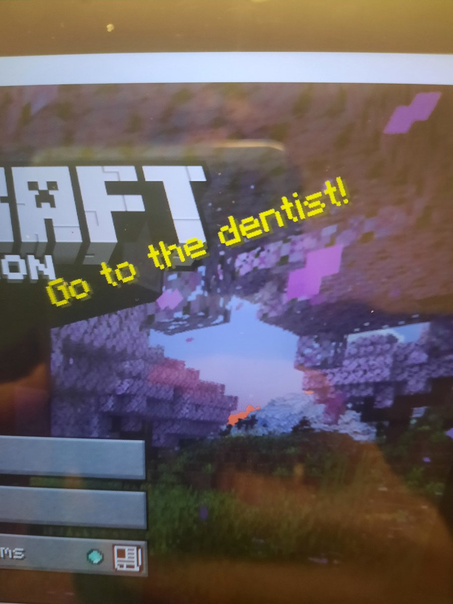 Minecraft causually giving me this an hour before my dentist appointment