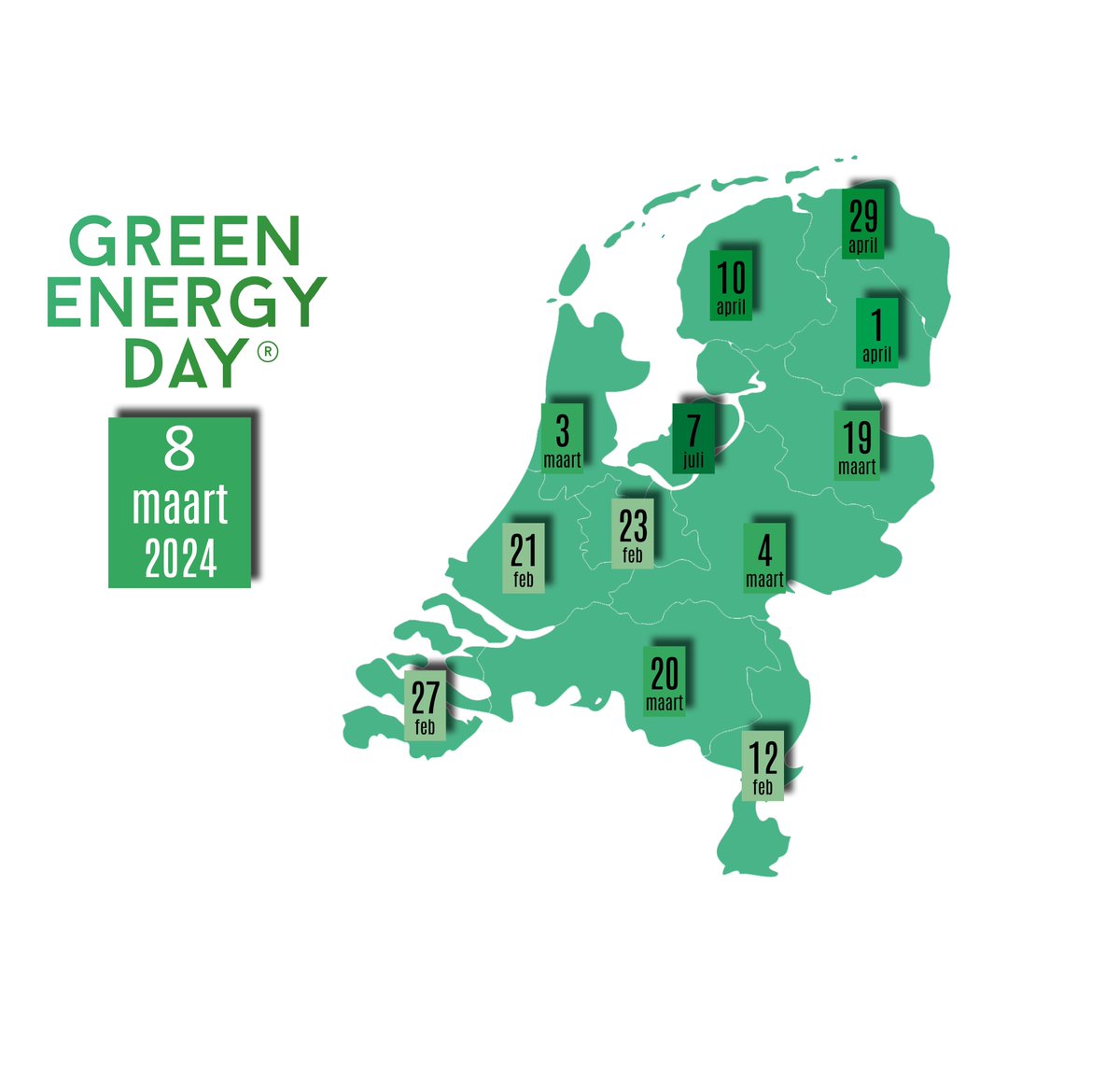Op 8 maart is alle duurzame energie die we in Nederland produceren ‘op’ voor dit jaar. Ook provinciale Green Energy Days bekend. <a href="/nvde/">NVDE</a> 
groenezaken.com/events/green-e…