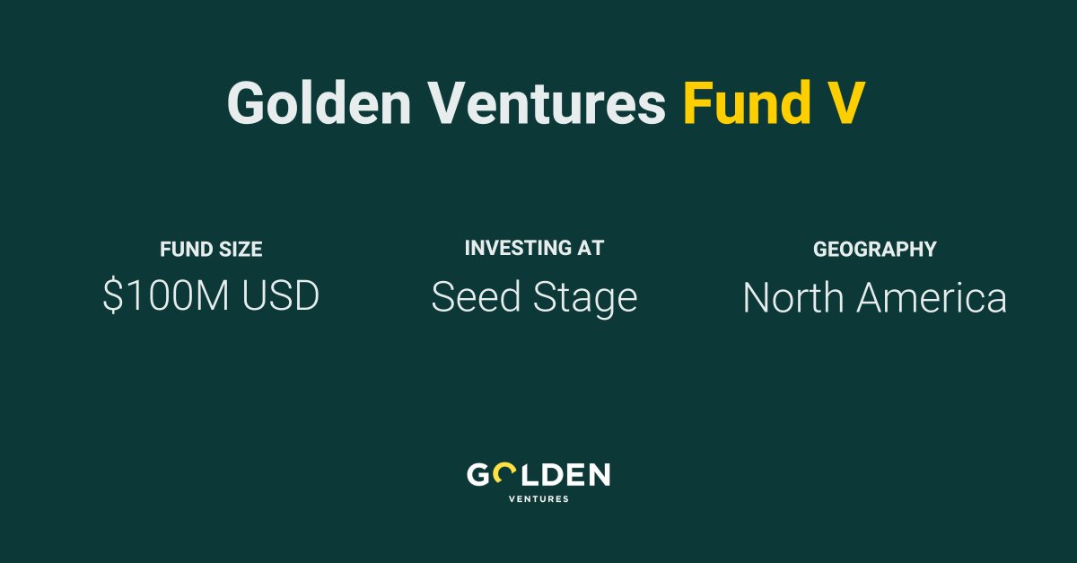Matt Golden (@mattgoldenvp) on Twitter photo 1/5 We’re excited to share that <a href="/GoldenVentures/">Golden Ventures</a> has closed its fifth fund, Golden Ventures V, at just over $100 Million USD. Read more here: bit.ly/3T82fTF 1/5 We’re excited to share that <a href="/GoldenVentures/">Golden Ventures</a> has closed its fifth fund, Golden Ventures V, at just over $100 Million USD. Read more here: bit.ly/3T82fTF