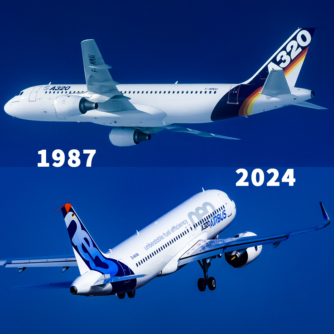 1987🔄2024 | 37 years ago today, the Airbus A320 took to the skies.

📸: Airbus

#airbus #airbuslovers #avgeek