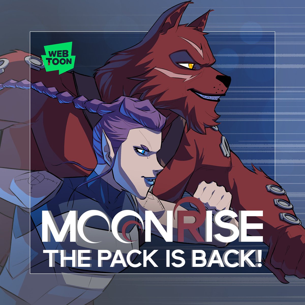 Did you hear? MoonRise returns on 02/22! We have so many stories to tell and are so excited for you all to read them. If you haven't check it out MoonRise is over on @webtoonofficial and it's FREE TO READ! Go check it out!

#moonrise #moonrisewebtoon #webtoon #comics #packstrong