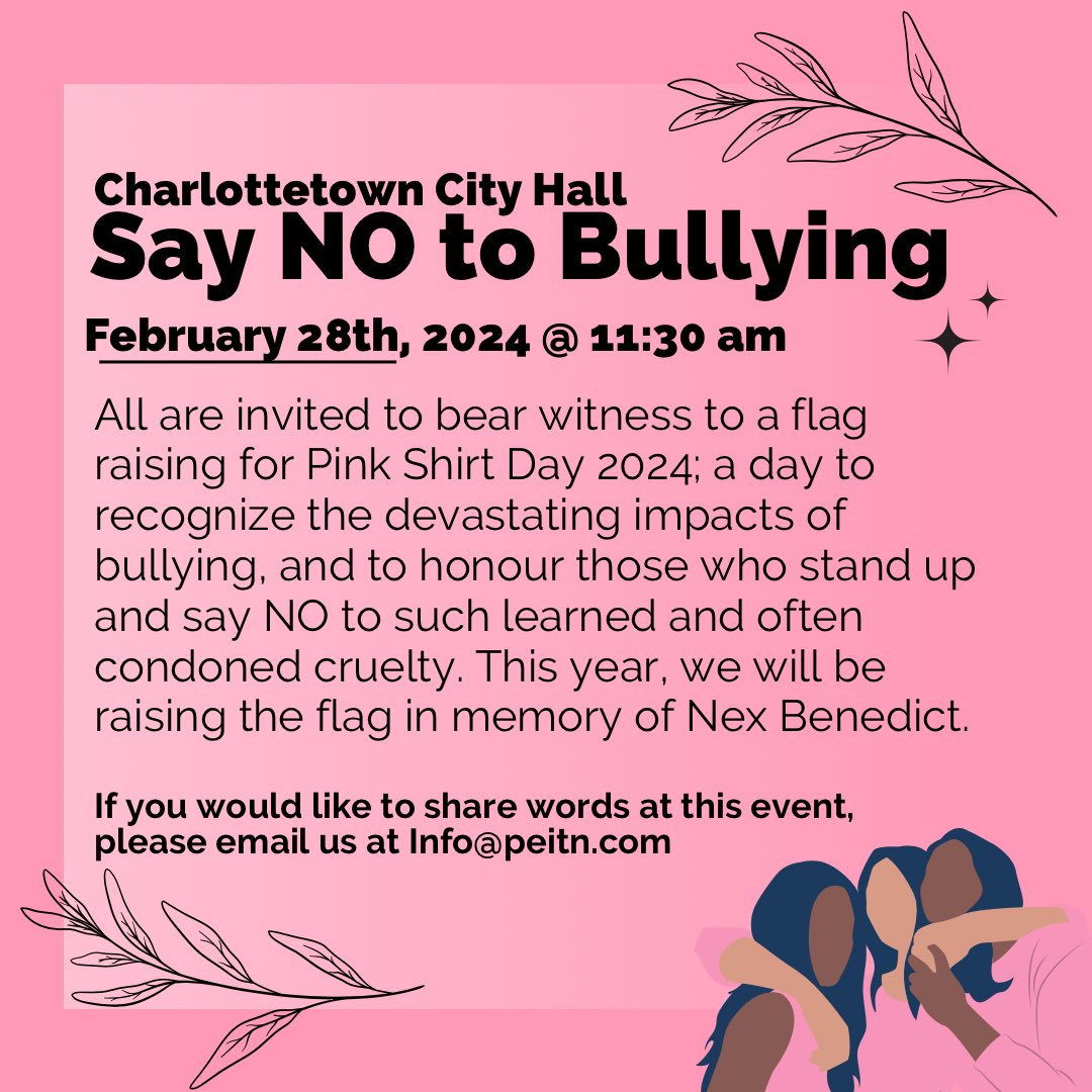 There’s a trans child dead because of the hate of this world. Nex Benedict should still be alive, but <a href="/libsoftiktok/">Libs of TikTok</a> and people like <a href="/ABDanielleSmith/">Danielle Smith</a> and <a href="/PierrePoilievre/">Pierre Poilievre</a> killed them. The least we could do is raise a flag in their name. Say NO to bullying, our lives depend on it.