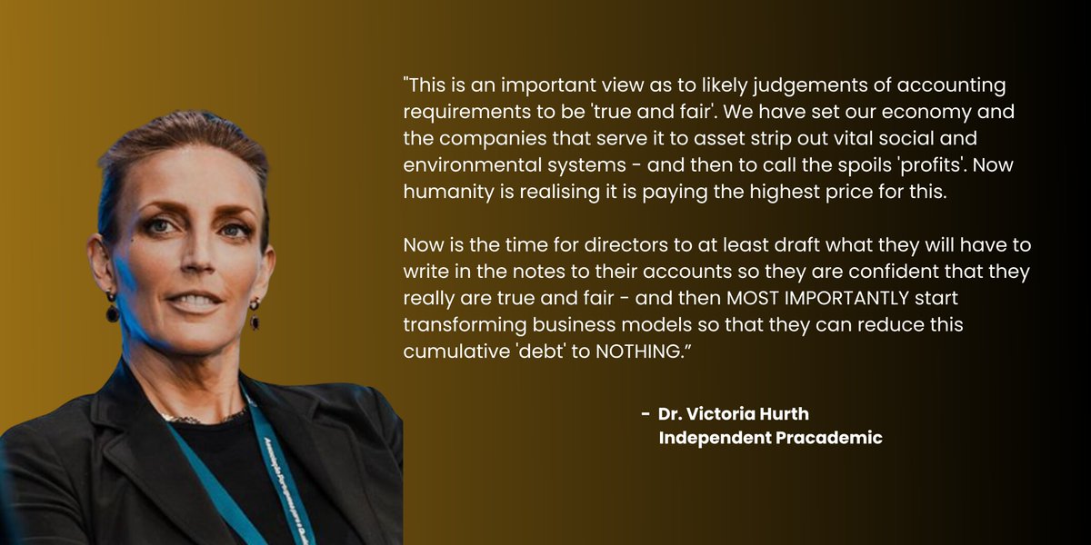 🌍Transforming Business for a Sustainable Future with #TrueAndFair Accounts. @DrVictoriaHurth urges businesses to ensure accounts are true, fair, and sustainable. So do we. Find out more and join our campaign socialvalueint.org/true-and-fair #Sustainability #businesstransformation