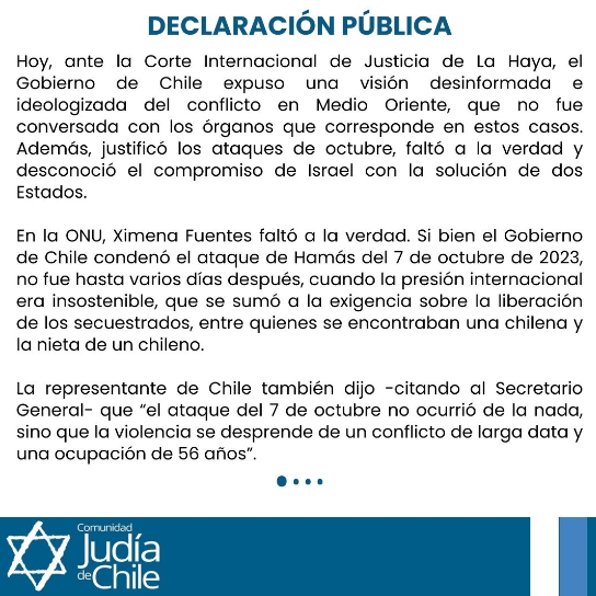 danieljadue's tweet photo. La decisión del gobierno de Chile de llevar a Israel ante la CIJ es acertada, necesaria y valiente. Que el sionismo nacional lo reproche habla de su propia mezquindad ante el genocidio en Palestina, donde miles de niños y niñas han sido asesinados. Que la justicia actúe! https://t.co/NdcBaoheZ6