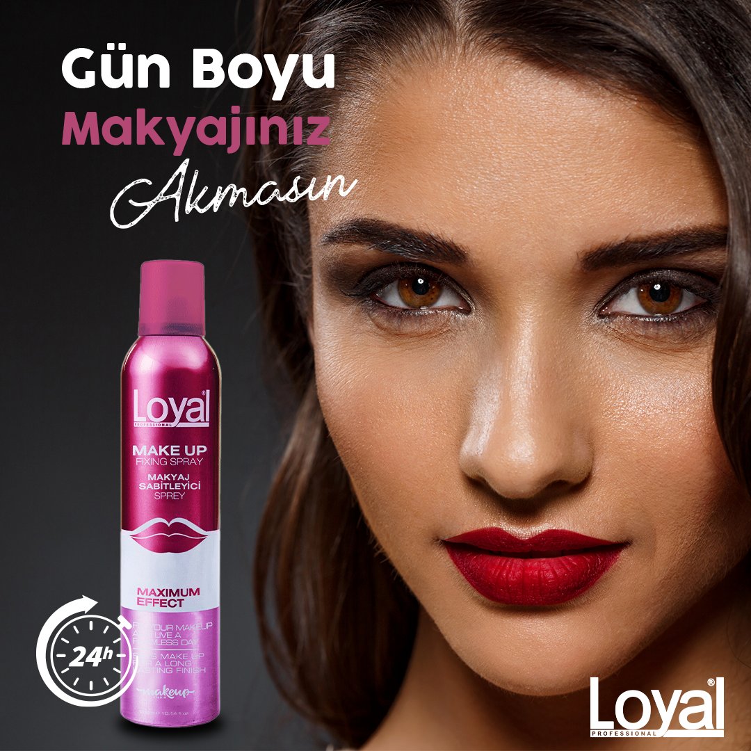 LoyalTurkiye's tweet photo. ✨ Yeni Loyal Makyaj Sabitleyici Sprey ile makyajınız gün boyu taze kalsın! 💄💫 24 saat boyunca mükemmel görünümün keyfini çıkarın. Siz de Loyal'ın farkını hissedin! 🌟 

#LoyalProfesyonel #GüzellikSırları #LoyalBeauty #MakyajSpreyi #UzunSüreKalıcıGüzellik #GünBoyuGüzellik https://t.co/10Vk6il3XL