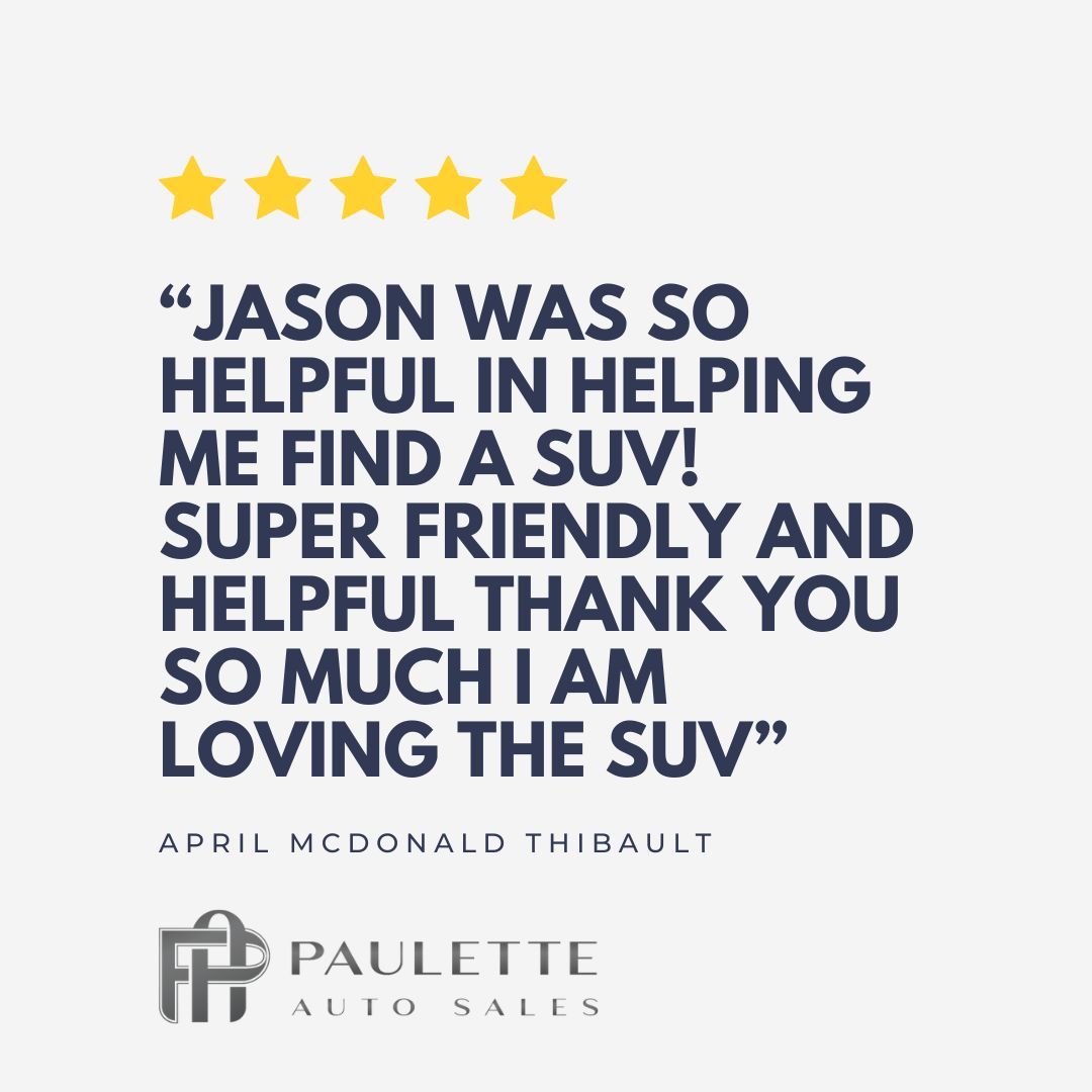 PauletteAuto's tweet image. Thank you so much for the kind words about Jason, April! Enjoy your new wheels!