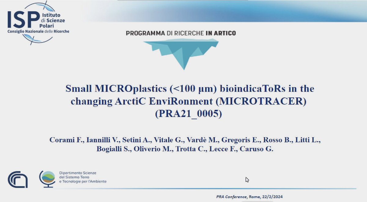 cnrisp's tweet photo. #MICROTRACER studia l'inquinamento da microplastiche: minaccia emergente per la regione delle Svalbard. Viene applicato un approccio di ricerca multidisciplinare innovativo, per l’analisi di aspetti chimici, microbiologici e zoologici.

Fabiana Corami per #ArticoPRA2024 https://t.co/P8CrepEEdC