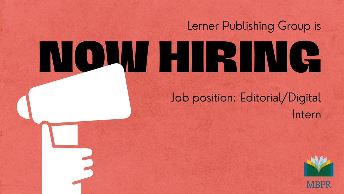 MNBookPub's tweet photo. Lerner Publishing Group is seeking an intern to assist Editorial and Digital teams with various projects while gaining hands-on experience in the publishing industry. Learn more at https://t.co/mMS7fg8Wu6 https://t.co/npgoOI9utd