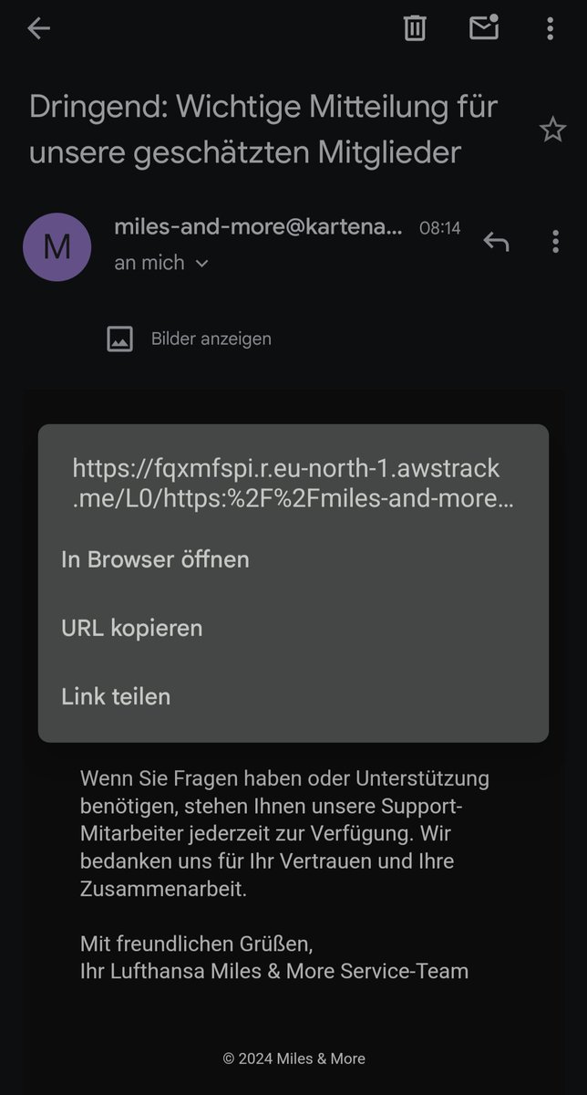 Hallo <a href="/DKB_de/">DKB - Das kann Bank</a>, ist diese Mail von Euch?

Im zweiten Bild seht ihr den Link, der hinterlegt ist.