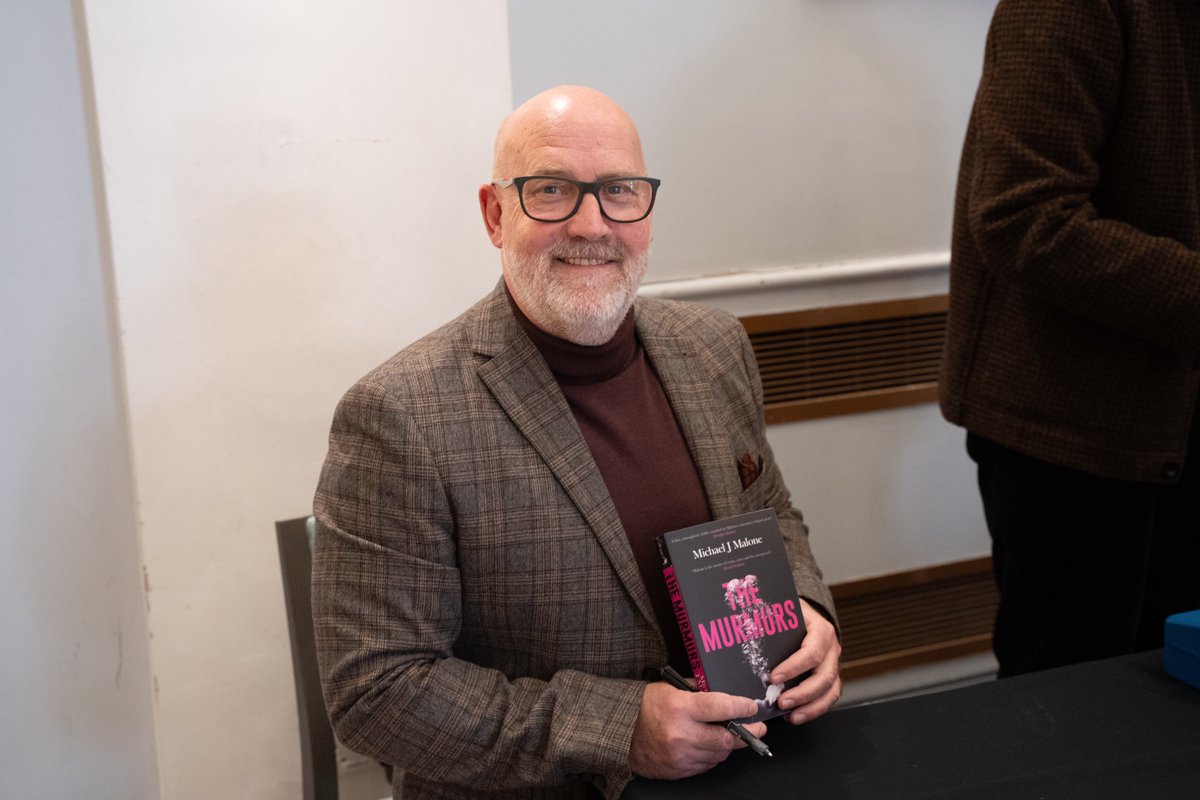 Thank you so much to <a href="/michaelJmalone1/">Michael Malone (The J is silent)</a> for this afternoons dreamy and hypnotic ‘Literature at Lunchtime’, where he discussed his new gothic thriller ‘The Murmurs’ 🙏 📚