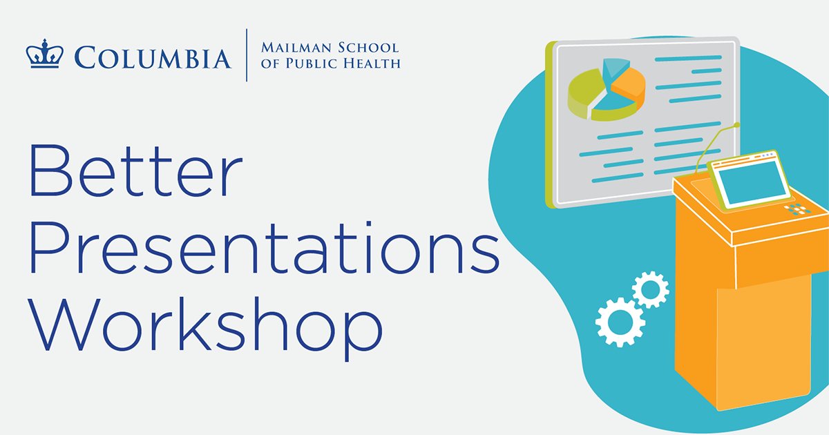 jschwabish's tweet photo. #ColumbiaSHARP registration has opened for our virtual #BetterPresentations Workshop July 22-23! @ColumbiaMSPH and @jschwabish team up to teach methods used to create effective, memorable presentations. Scholarships & early bird rate: https://t.co/GcJxYXJLdK https://t.co/aUsAV8fiMG