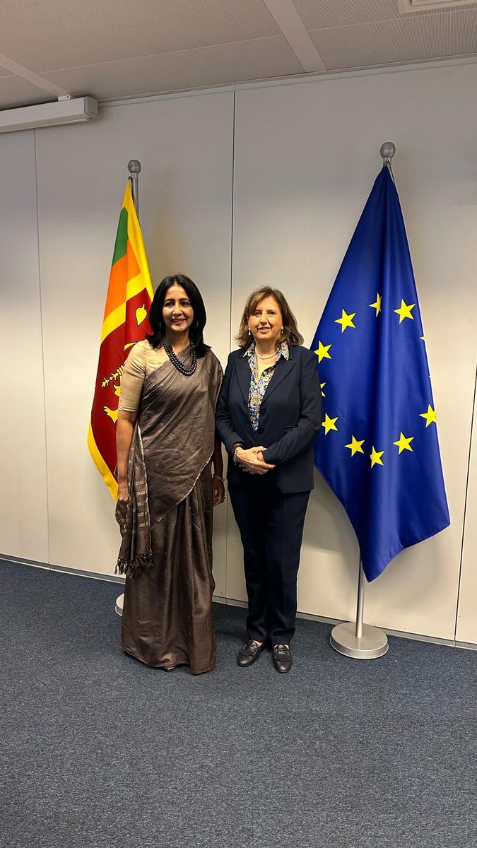 Pleased to host 🇱🇰 @AWijewardane to co-chair the 26th EU-Sri Lanka Joint Commission. Broad agenda and in-depth discussions on many issues of joint interests and challenges, incl key political, economic, social and security dvlpts, speak to our strong & further expanding ties.