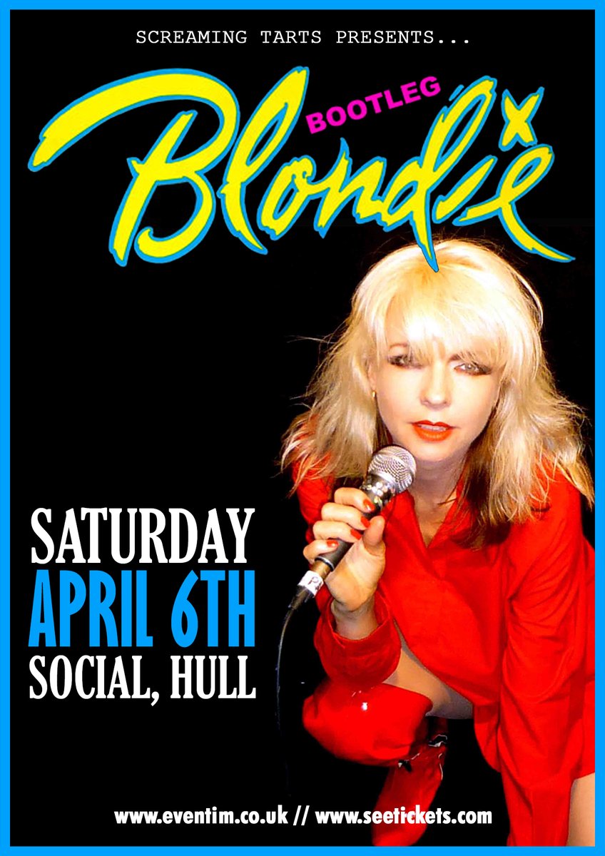'Dreaming', 'Eat to the Beat', 'Call Me', 'One Way or Another', 'Heart of Glass', 'The Tide Is High' and many more iconic hits await when @BootlegBlondie return to Hull. 📅 Saturday April 6th 🎟 book tickets: bit.ly/BootlegBlondie…