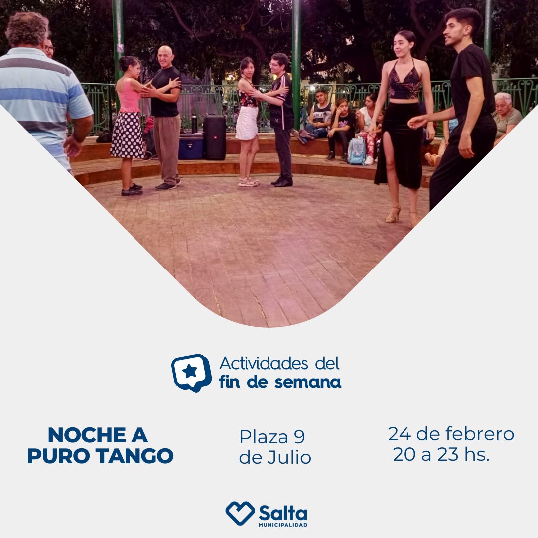 MuniSaltaok's tweet photo. 🎉 Disfrutá este finde con todas estas propuestas que tenemos para vos en la Ciudad 😍
#Salta #SaltaCiudad #FindeEnSalta #Cultura #TurismoEnSalta #VivíElVerano https://t.co/6RG7ESu7E9
