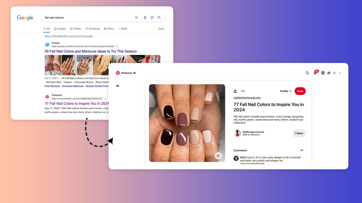 Glen Allsopp 👾 on X: 'Google send Pinterest millions of clicks each month  to pages that are essentially a middle man before the actual source of the  content. Genuine question: What's the