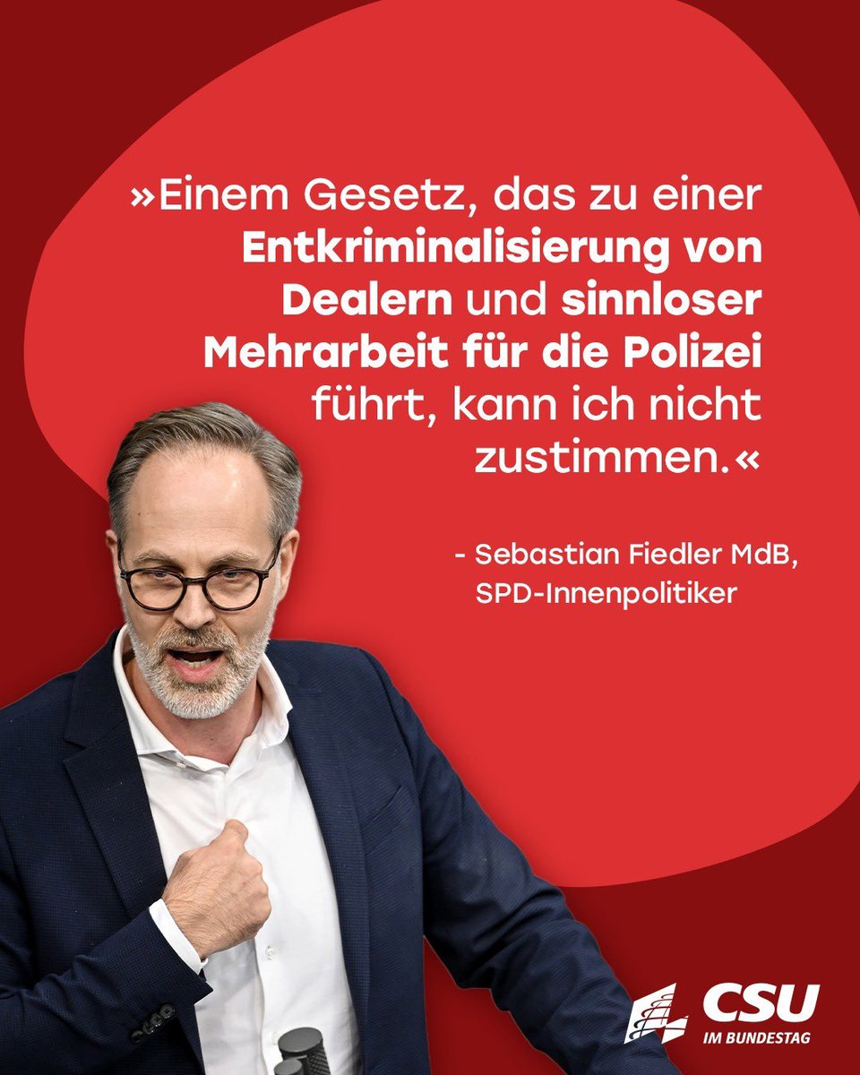 Da die lieben Kollegen in der @spdbt nicht liefern, helfen wir mal aus: @fiedelseb ist die Stimme der Vernunft in Sachen #CanG, daher bekommt er von uns eine Ehren-Zitatkachel! 😉 Warum wir gegen das #Cannabis-für-alle-Gesetz stimmen, lesen Sie hier: infos-brokkoli.de