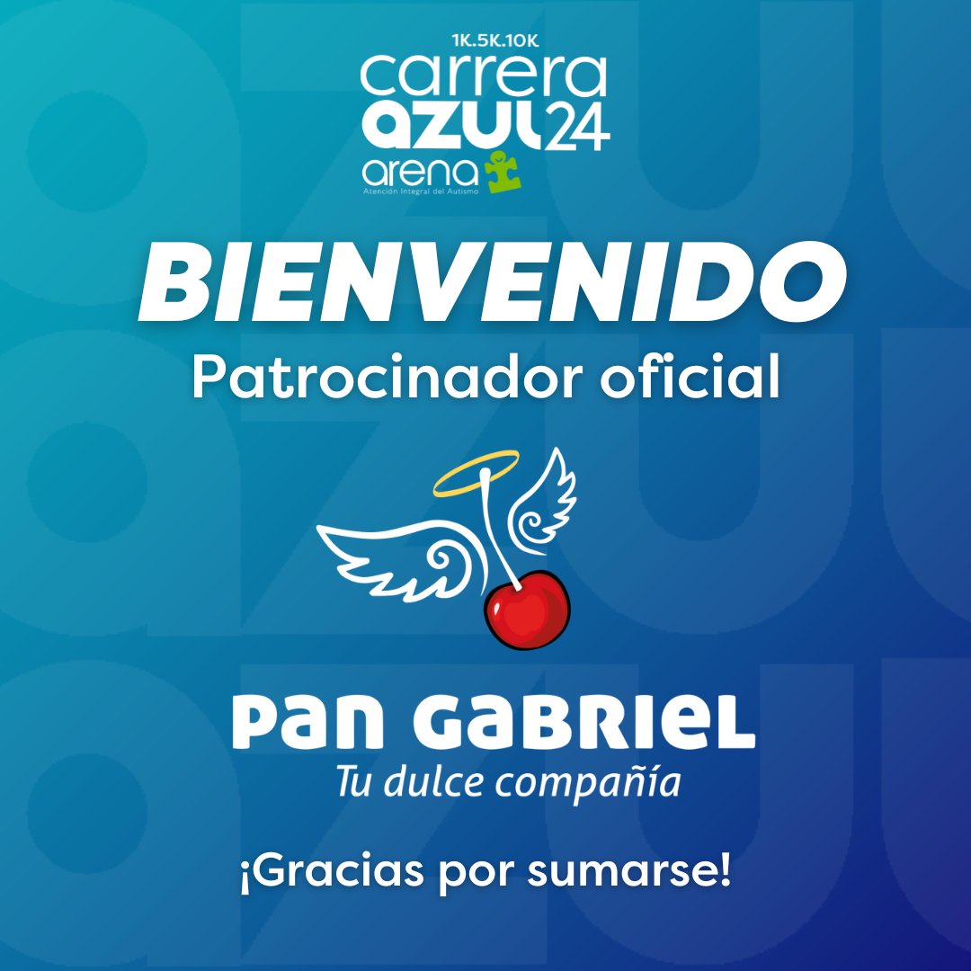 ¡Gracias <a href="/PanGabrielMx/">Pan Gabriel</a>  por ser nuestro patrocinador oficial y apoyar la inclusión de niños, niñas y adolescentes con Autismo!
💙🤝