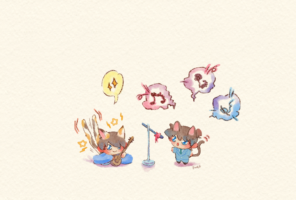 ⚡🐈🐈‍⬛🎶"`