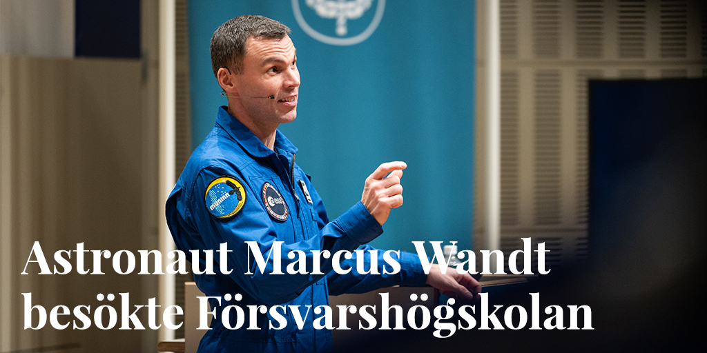 Måndagen den 19 februari besökte Sveriges tredje astronaut @astro_marcus Försvarshögskolan för ett samtal om hot och möjligheter inom rymddomänen. Läs mer: fhs.se/arkiv/nyhetsar…