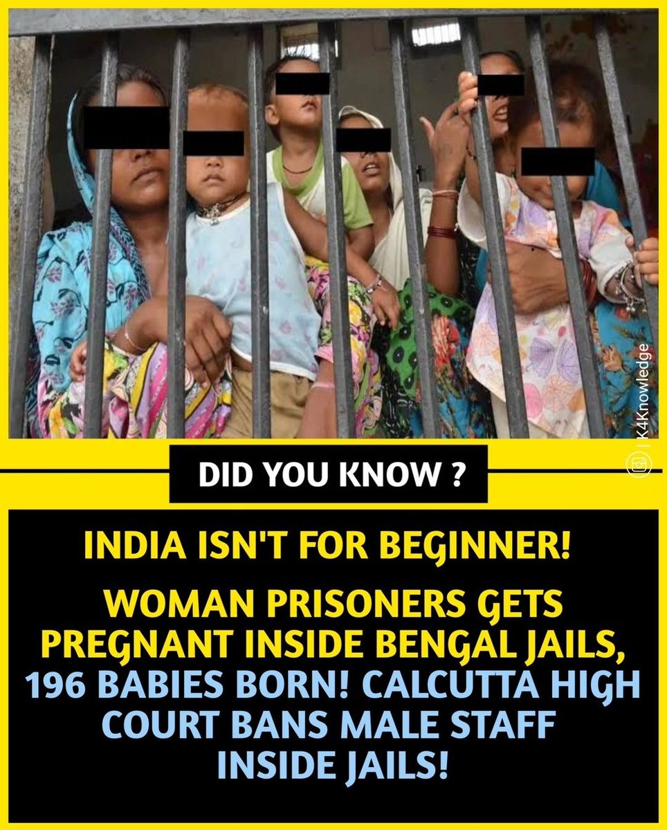 पश्चिम बंगाल में अपराध थमने का नाम नहीं ले रहा है। हाल‌ ही में पश्चिम बंगाल से एक और शर्मनाक घटना सामने आई है। एक रिपोर्ट के अनुसार जेल के अंदर महिला कैदियों ने गर्भधारण कर 196 शिशुओं को जन्म दिया जिसके बाद कोलकाता हाई कोर्ट ने जेल में सारे पुरुष कर्मचारियों पर प्रतिबंध लगाया।