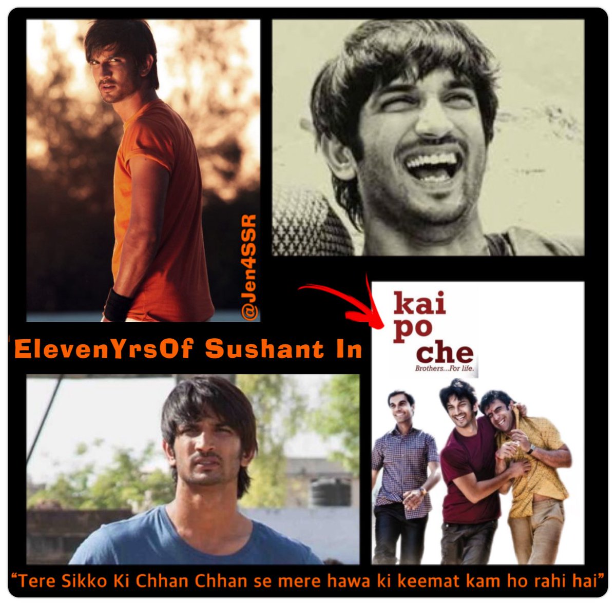 ElevenYrsOf Sushant InKaipoche

“Ise kehate hai life govi tere laundo ki khubsoorat se laakh guna behater”

We miss you Sushant ♥️

<a href="/itsSSR/">Sushant Singh Rajput</a> 
#JusticeForSushantSinghRajput𓃵