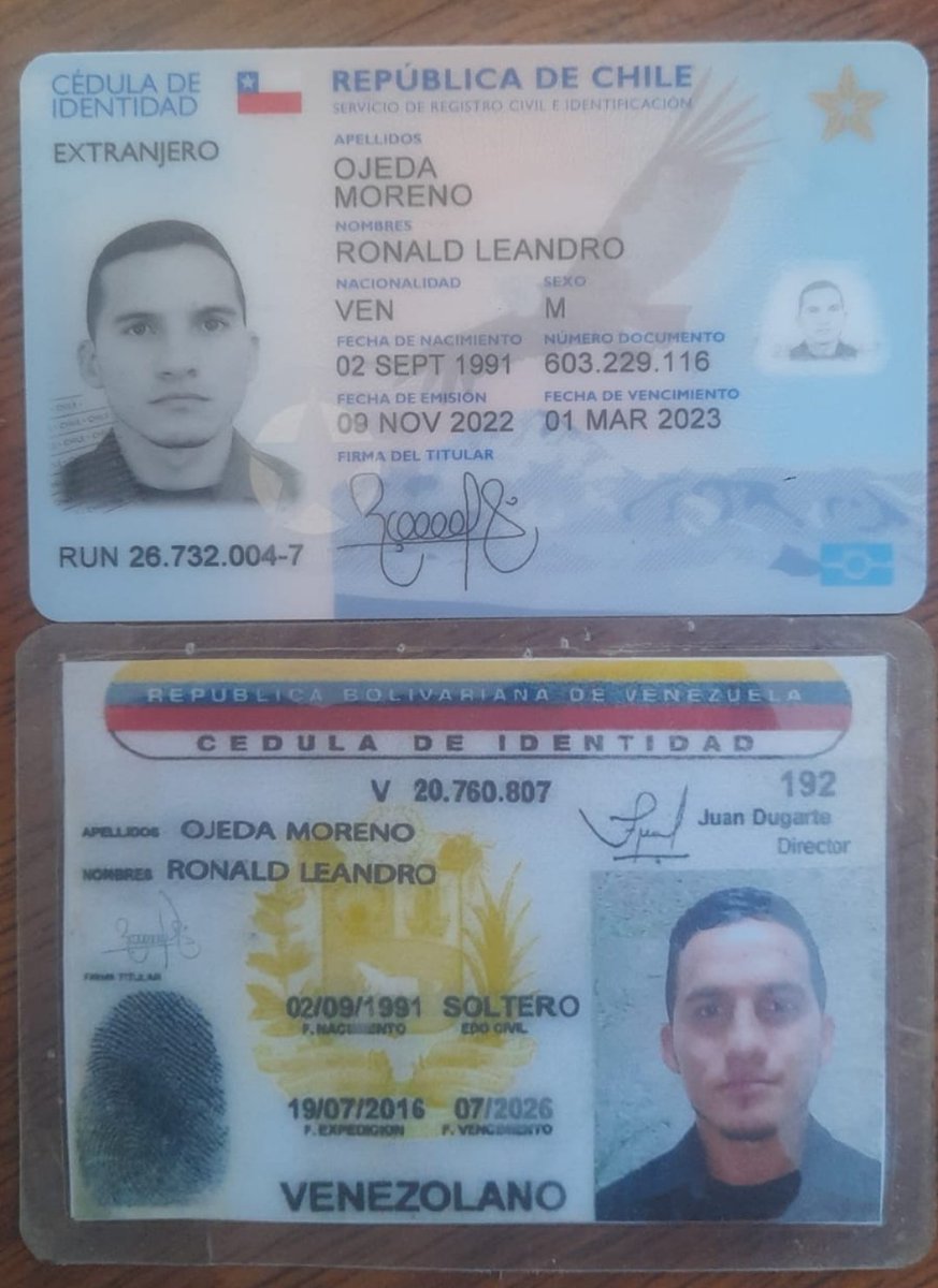 robertoalexf's tweet photo. Ronald Ojeda Moreno, fue detenido en Venezuela el 25 de Marzo de 2017 por cometer actos de terrorismo y fue acusado de traición a la patria. Ojeda se escapó de la cárcel de Ramo Verde en noviembre del mismo año. Pienso que la derecha chilena le debe muchas explicaciones al país. https://t.co/efvoCS9vOv