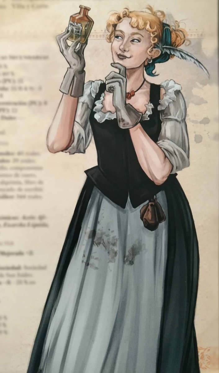 Durante 2022 trabajé para <a href="/Nosolorol/">Nosolorol</a>  en el precioso manual de Villa y Corte junto a otros maravillosos artistas.  Hoy me ha llegado mi volumen. Aquí me tenéis posando cual mami orgullosa con uno de mis dibus favoritos.🥰  (El manual lo  pongo desenfocado por si acaso, of course)