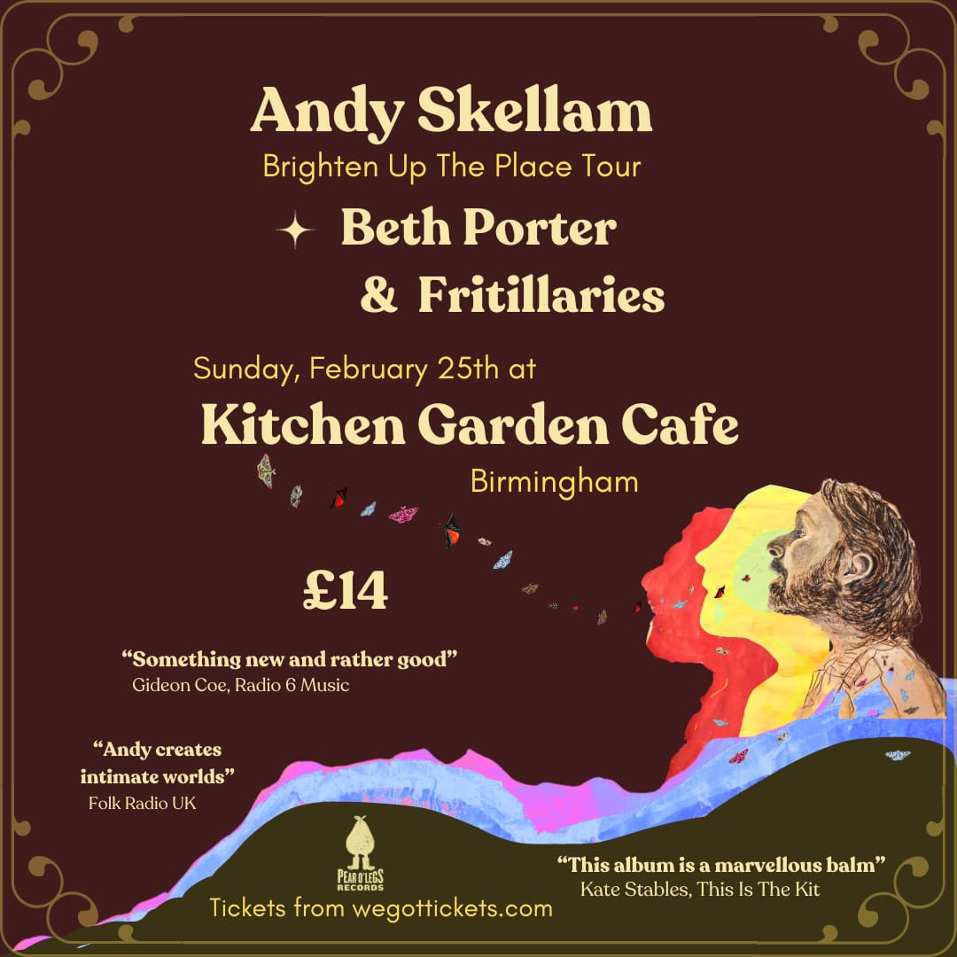 Sunday night Birmingham friends. Bring a friend! @KitchenGarden3 @AndySkellam @FritillariesM @TheBookshopBand @lwspellsongs @BirminghamGig @birminghamevent #birminghamgigs #livemusic #newmusic #birminghamfolk #folkmusic #indiemusic #folkcello #songs kitchengardencafe.co.uk/event/andy-ske…